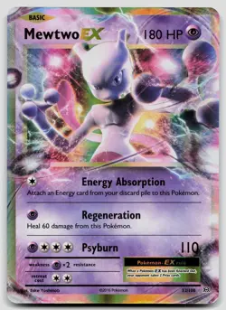 Mewtwo EX 52/108 Evolutions Holo Pokemon NM - Image 1