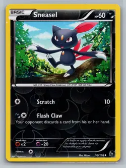 Sneasel (50) XY - Flashfire #50/106 Uncommon,Reverse Holo Pokemon Card - Image 1