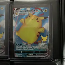 Pokemon TCG Surfing Pikachu Vmax Celebrations 009/025 Holo Ultra Rare - Image 1