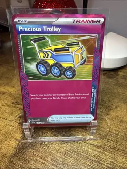 Pokemon TCG Precious Trolley Ace Spec Trainer SV08 Surging Sparks 185/191 NM - Image 1