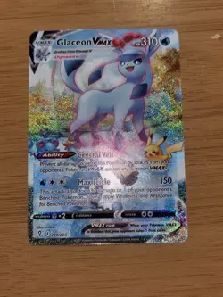 Glaceon VMAX (Alt Art Secret) 209/203 SWSH07: Evolving Skies Holo Nm Pokemon - Image 2