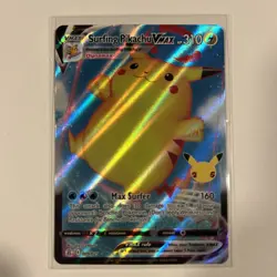 SURFING PIKACHU VMAX 009/025 Full Art Rare Celebrations Pokemon Card - Image 1