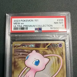 Pokemon PSA 8 NM-MT Mew ex 205/165 Ultra Premium Collection METAL CARD FREE SHIP - Image 2