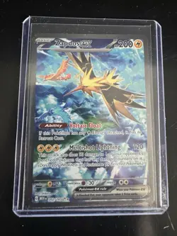 Zapdos ex 202/165 Special Illustration Rare Pokemon SV 151 NM - Image 1