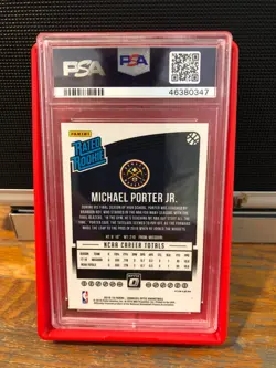 2018 Panini Optic - MICHAEL PORTER JR - Silver Holo Rookie #182 - NUGGETS PSA 10 - Image 2