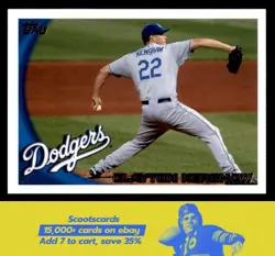 2010 Topps Clayton Kershaw card #10 Los Angeles Dodgers - Image 1