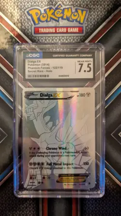 XY Phantom Forces 122 Full Art DIALGA EX CGC 7.5 Near Mint+ 2014 Phantom Forces - Image 1