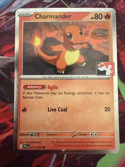 Charmander 011/094 NM Cosmos Holo Play Stamp Pokemon Play! Prize Pack Series 9 - Image 1