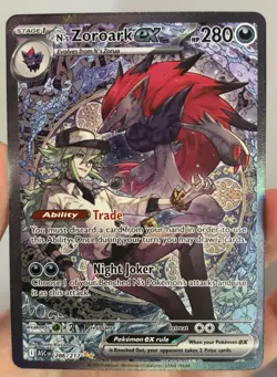 Pokemon N's Zoroark ex Ascended Heroes 286/217 Special Illustration Rare TCG - Image 1