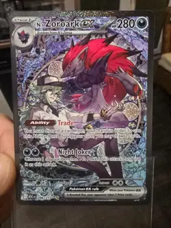 N's Zoroark EX 286/217 Special Illustration Rare Ascended Heroes Pokemon TCG - Image 1