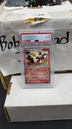 2006 ARCANINE EX HOLO FOIL EX LEGEND MAKER POKEMON TCG PSA 6 #83/92 - Image 1