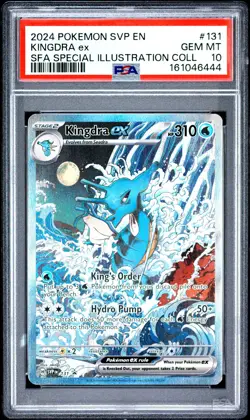 2024 POKEMON SVP EN-SV BLACK STAR PROMO #131 KINGDRA EX PSA 10 - Image 1