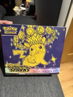 Pokemon Pikachu TCG Surging Sparks Pokemon Centre ETB Sealed - Image 1