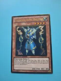 Yugioh - Thunder King Rai-Oh GLD3-RN020 Gold Rare LP - Image 1
