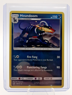 Houndoom Rare SM Crimson Invasion 59/111 Non Holo Pokemon TCG Trading Card Game - Image 1