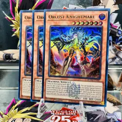 3x Yugioh Playset Orcust Knightmare BLMM-EN087 Ultra Rare 1st Ed Near Mint - Image 1
