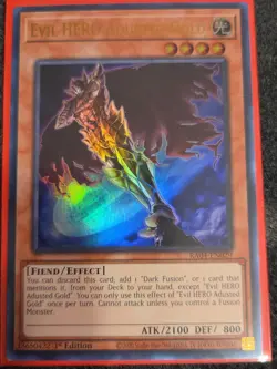 Yugioh Evil HERO Adusted Gold RA04-EN029 Ultra Rare 1st Ed Near Mint - Image 1