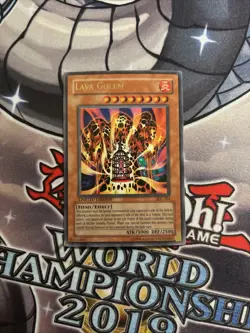 (STO) Yugioh Card Lava Golem IOC-SE4 ULTRA RARE - LP - Image 1