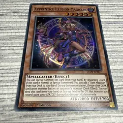 Yugioh Apprentice Illusion Magician LED6-EN007 Super Rare 1st Ed NM - Image 2