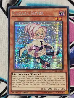 YUGIOH WSUP-EN006 Gagaga Sister Secret Rare 1ST EDITION - Image 1
