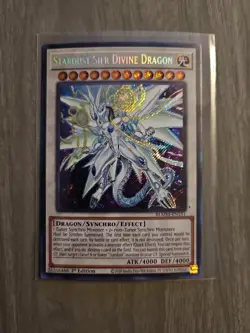 Yu-Gi-Oh TCG Monster Mayhem #BLMM-EN151 Stardust Sifr Divine Dragon ScR,1st Ed. - Image 1