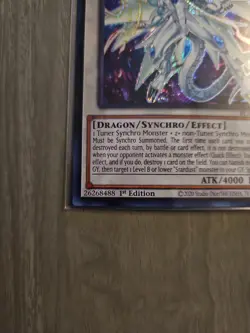 Yu-Gi-Oh TCG Monster Mayhem #BLMM-EN151 Stardust Sifr Divine Dragon ScR,1st Ed. - Image 3