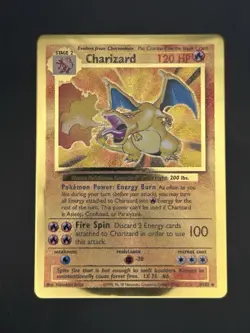 Pokemon TCG Charizard (Celebrations 25th Anniversary UPC Metal Card) 004/102. LP - Image 1