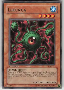 LEKUNGA RARE YU-GI-OH LIGHTLY PLAYED - Image 1