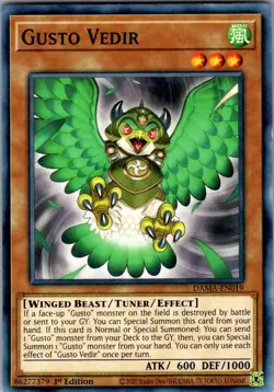 Gusto Vedir Dawn of Majesty DAMA-EN019 1st Edition Yu-Gi-Oh NM - Image 1