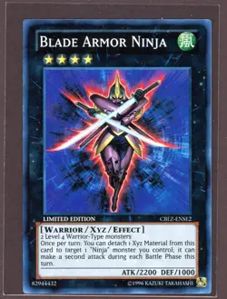 Blade Armor Ninja Holo Super Rare Yu-Gi-Oh! Card CBLZ-ENSE2 LP - Image 1