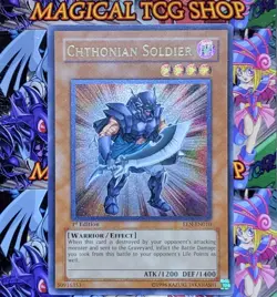 Yugioh Chthonian Soldier EEN-EN010 1st Edition Ultimate Rare Konami 2005 NM - Image 1