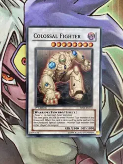 5DS1-EN043 Colossal Fighter Super Rare 1st Edition NM Yugioh Card - Image 1