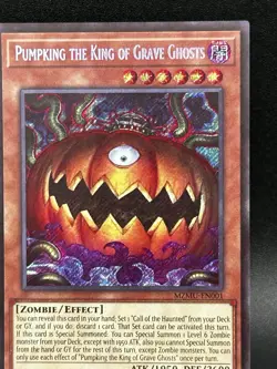 Yu Gi Oh Pumpking The King of Grave Ghost MZMU-EN001 Secret Rare Mint Condition - Image 1