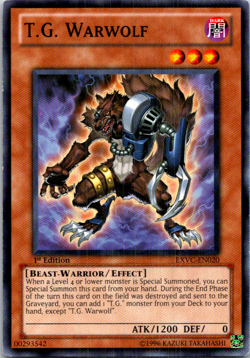 T.G. Warwolf EXVC-EN020 Yu-Gi-Oh! TCG LP 1st Edition - Image 1