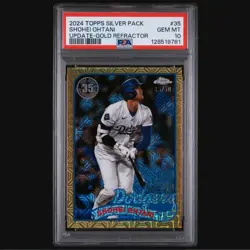 2024 TOPPS Silver Pack SHOHEI OHTANI 1989 Chrome Update Gold #35 PSA 10 POP 3 - Image 1