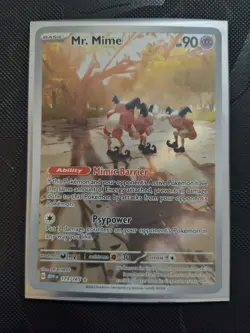 Pokemon TCG Mr. Mime 179/165 SV Scarlet & Violet 151 IR Holo English 90HP Basic - Image 2