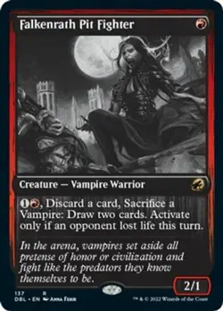 Mint/Near-Mint, English - 1 x MTG Falkenrath Pit Fighter - Foil Innistrad: Doubl - Image 1