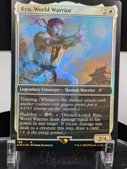 MTG Ryu World Warrior SECRET LAIR FOIL NM Street Fighter SLD #0429 Rare Full Art - Image 1