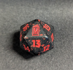 Marvel Superheroes Prerelease Dice - MTG Magic: The Gathering D20 Die - RED - Image 1
