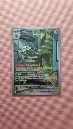 Pokemon TCG Ferrothorn Illustration Rare Card 209/182 Paradox Rift - Near Mint - Image 1