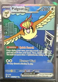 Pidgeot EX 225/197 Full Art From Obsidian Flame Pokemon TCG Card - Image 1