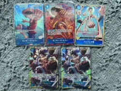 One Piece TCG Monkey D Luffy Blue SEC,SR,R,Card P-055,OP02-062,OP02-068,OP11-118 - Image 1