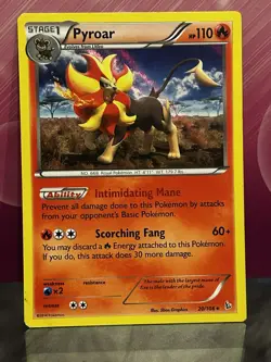 Pokemon PYROAR Card 20/106 Holo Rare XY Flashfire LP English Unlimited - Image 1