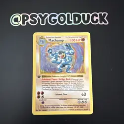 Machamp 8/102 1st Edition Shadowless LP WOTC Base Set Pokemon Card A1 - Image 1