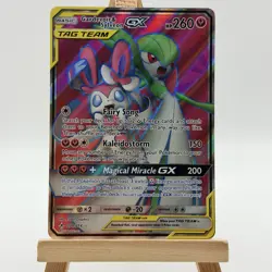Gardevoir & Sylveon GX 204/214 Secret Rare Full Art Tag Team Pokemon card - Image 1