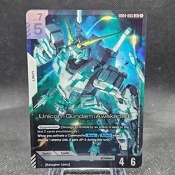 Gundam Card Game TCG GD04 Phantom Aria Unicorn Gundam (Awakened) LR #GD04-066 - Image 1