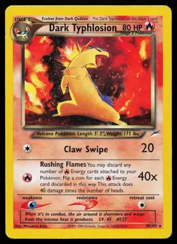 Dark Typhlosion 10/105 Unlimited Holo Rare Neo Destiny Pokemon Card - Image 1