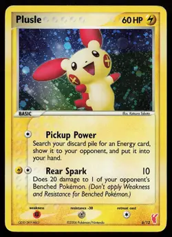 Plusle 6/12 Holo EX Trainer Kit 2 Pokemon Card - Image 1