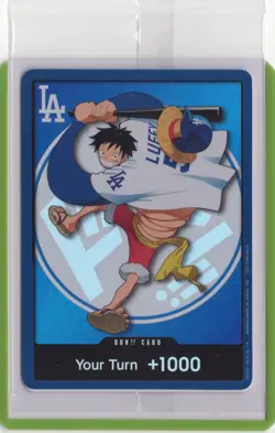 Dodgers/One Piece Monkey D. Luffy Promo Holo Don!! Card - Image 1