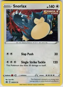 Snorlax Holo Promo SWSH: Sword & Shield Promo Cards SWSH119 NM - Image 1